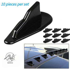 Reacondicionamiento de coche antena externa techo aletas de tiburón Spoiler Wing Kit Vortex decoración Spoiler pequeño generador de antena 10 unids/set - Product Image 3