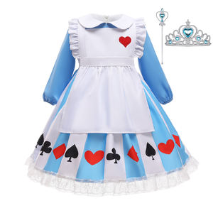 Nouveau Belle Filles Cosplay Robe Dentelle Fleur Sissy Maid Lolita Costume pour Anniversaires Halloween Bébé Fille Alice Robes Bandeau - Product Image 1