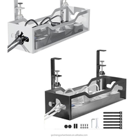CY-7030 Organisateur de câbles sous bureau en acier moderne, best-seller, noir et blanc, multifonctionnel, panier de rangement domestique sans perçage