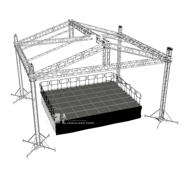 Venda quente portátil palco plataforma alumínio treliça pirâmide telhado para evento ao ar livre/Display