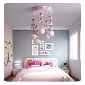 Lampadario per <span class=keywords><strong>Cameretta</strong></span> Bambini, Creativo a Cartone Animato, in Ferro, Luce Bianca Calda, Lampada Principessa Rossa, Stile Nordico per <span class=keywords><strong>Cameretta</strong></span> Neonato - Product Image 5