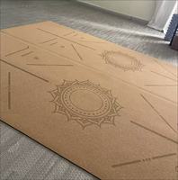 Tapis de yoga en liège antidérapants et absorbants pour Pilates, usage domestique et en studio, vente en gros, OEM, personnalisation, fourniture directe usine