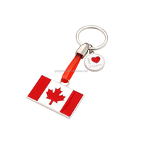 Porte-clés drapeau d'hiver piles, drapeau de marseille du Canada, porte-clés