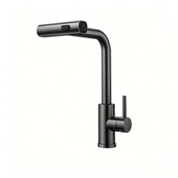 Robinet mélangeur chaud/froid de conception moderne, en acier inoxydable 304 SUS, avec douchette extractible, pour évier de cuisine, fabriqué en Chine