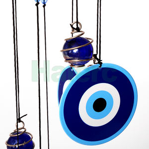 Campanas de Viento Decorativas Colgantes Azules Haierc, Adorno Metálico para Decoración del Hogar y Jardín, Ahuyentador de Aves - Product Image 5