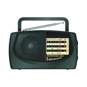 วิทยุพกพา Retro 5 แบนด์ AM FM SW พร้อมฟังก์ชั่น AC/DC ความไวสูง ลำโพงในตัว และหูหิ้ว - Product Image 5