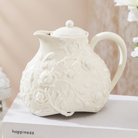 Tasse à café en céramique style européen avec soucoupe, service à thé français haut de gamme, théière vintage pour le thé de l'après-midi à la maison, style royal
