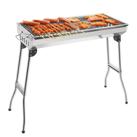 Barbecue pliant moderne OEM ODM 29 pouces en acier inoxydable, électrophorèse, étanche, pour camping et pique-nique en extérieur