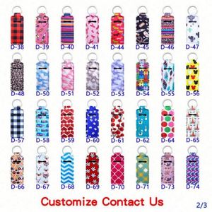 Wholesale Neoprene Wristlet Strap Key Holder Chapstick Holder <b>Customized</b> Wristlet Lanyard <b>Keychain</b> - Product Image 3