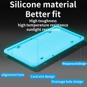 กรอบป้าย<span class=keywords><strong>ทะเบียน</strong></span>เรืองแสงกันฝุ่นทำจากซิลิโคนยืดหยุ่นทนทานใช้งานได้จริง - Product Image 6