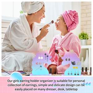 लड़कियों के लिए 2 पीस यूनिकॉर्न इयररिंग होल्डर इंद्रधनुषी इयररिंग ऑर्गनाइज़र 100 छेद रेनबो स्टैंड ऐक्रेलिक इयररिंग होल्डर ऑर्गनाइज़र - Product Image 6