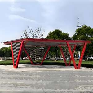 Grand miroir creux extérieur en acier inoxydable au design moderne Sculpture Carré Ornements de paysage de jardin - Product Image 5