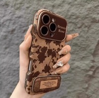 XP477 Vintage Floral Brown Phone case Convient pour iPhone 17PROMAX 16PLUS 15PRO Nouveau