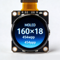 Modul Layar LCD TFT Bulat 1,3 Inci Kustom 160x160 dengan Kecerahan 450 Nits untuk Desain Fashion Jam Tangan Pintar