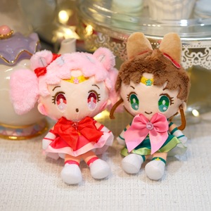 Ensemble de peluches Sailor Moon mignon de style Q avec Chibiusa et les scouts de <span class=keywords><strong>l</strong></span>'espace, poupées en peluche d'anime, coiffures, couleurs et tenues pour les fans, cadeaux - Product Image 2