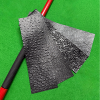 Pembungkus Pegangan Tongkat Biliar Kulit Hitam Berkualitas Premium Tahan Aus untuk Aksesoris Snooker & Biliar