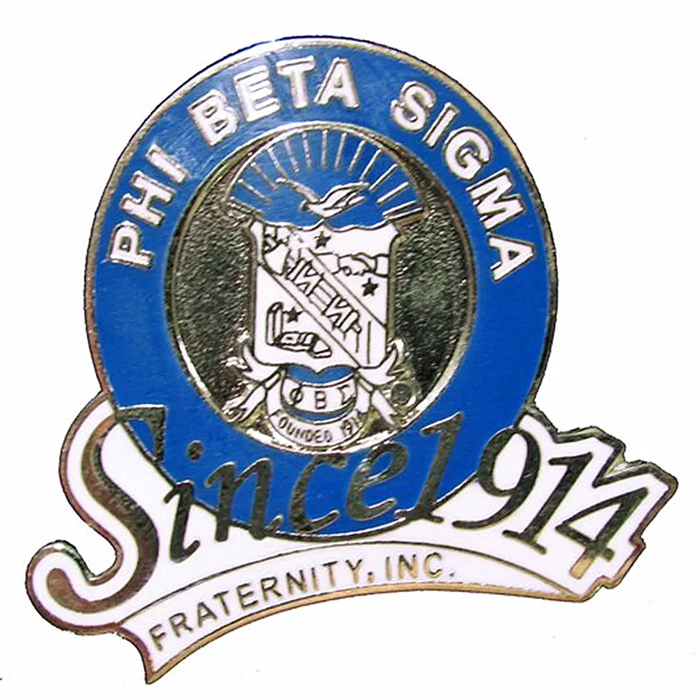 Custom since 1914 fraternity badge jewelry pins greek letter phi beta sigma label pins wholesale