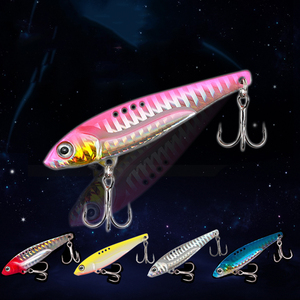 Esca da pesca in metallo da 7-14g con lama in metallo che affonda artificiale esca vibrante a cucchiaio da pesca per pesca con pesca a spigola - Product Image 2