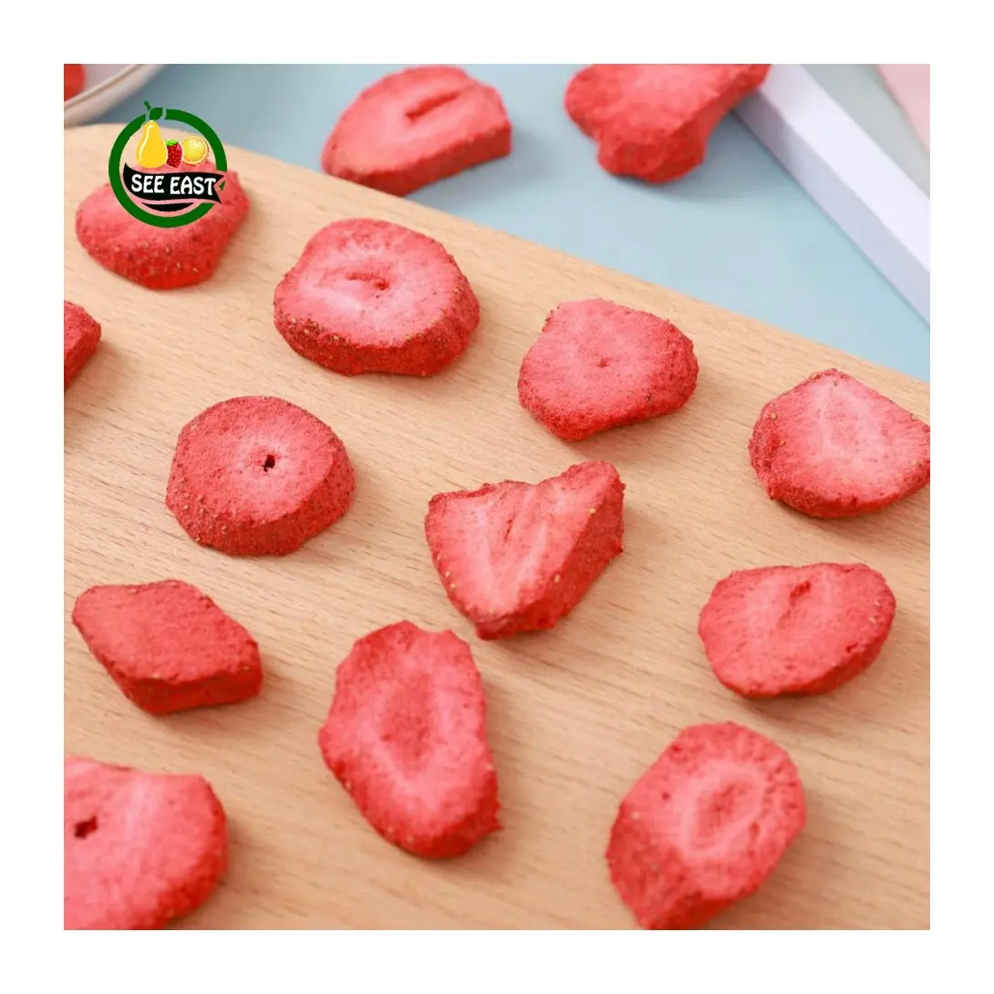 Dehydrated Fruits Manufacturers from China Wholesale Sliced Frozen Dried Strawberry for Chocolate