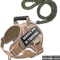 Nouveau Harnais pour animaux de compagnie en nylon anti-explosion transfrontalier pour chiens de taille moyenne/grande - Gilet tactique respirant de style militaire Molossers Stock