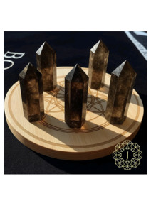 Tour de cristal de quartz fumé, obélisque en pierre précieuse naturelle marron, chakra racinaire, spécimens minéraux, cadeau en cristal, décoration intérieure - Product Image 5