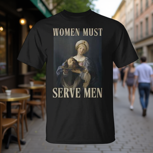 Camiseta para mujer Must Serve Men, color negro, corte clásico, unisex - Product Image 3