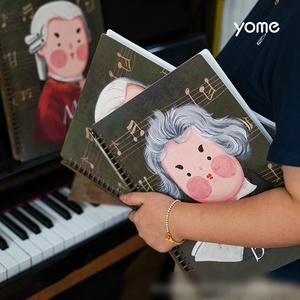 Nuevo Libro de Partituras de Piano Desmontable Tamaño A4, Diseño de Músico de Dibujos Animados, Clip de Partituras Modificable Específico para Piano, Instrumentos, Papelería - Product Image 2