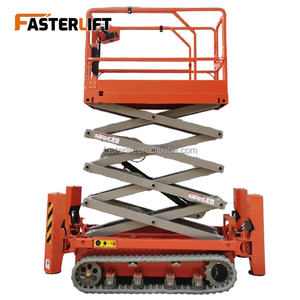 Plataforma Elevadora Móvil Eléctrica de Tijera sobre Orugas de Acero Aleado con Capacidad de Carga de 130 kg y Alturas de 8m, 10m, 12m, 14m - Product Image 3