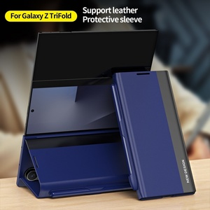 Étui en cuir avec support pour stylet pour <span class=keywords><strong>Samsung</strong></span> <span class=keywords><strong>Galaxy</strong></span> <span class=keywords><strong>Z</strong></span> TriFold / <span class=keywords><strong>Z</strong></span> Fold 8 Ultra / 7 6 <span class=keywords><strong>5</strong></span> 4 3, <span class=keywords><strong>coque</strong></span> arrière givrée antichoc pliable - Product Image 6