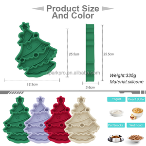 Tazón de Comida Lenta para Mascotas con Diseño Navideño Personalizado, Elegante Diseño de Árbol de Silicona, Comederos 2 en 1 para Alimentación de Mascotas - Product Image 6