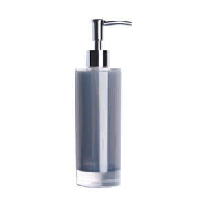 Excelsa Liquid Soap Dispenser Plastic 6x21.5x6 Cm Grey Manual <b>Refillable</b> Bathroom Desktop Minimalist Design - Product Image 1