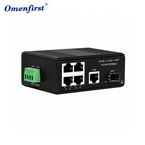 מתג תעשייתי 4GE PoE + 1GE Uplink + 1 SFP עם הגברת מתח רחב DC 12V-54V להתקנה על פס דין-רייל עבור פרויקט רכב אוטובוס - Product Image 3