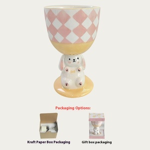 200ml/6.5oz Cure Rabbit High Cup Tasse à café en céramique tridimensionnelle Tasse irrégulière peinte à la main - Product Image 2