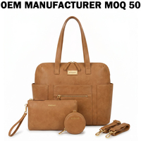 Sac à langer convertible chic et spacieux en cuir végétalien OEM pour voyage, sac à dos et fourre-tout pour bébés, idéal pour les parents