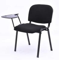 Chaise de formation empilable en tissu avec tablette d'écriture