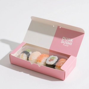 Scatola di imballaggio per Sushi in carta personalizzata riciclabile da <span class=keywords><strong>asporto</strong></span> usa e getta Bento da <span class=keywords><strong>asporto</strong></span> Sushi per andare contenitore per alimenti - Product Image 5
