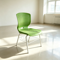Chaises de conférence modernes et durables à structure métallique empilable avec trous de ventilation pour bureau, école et tutorat
