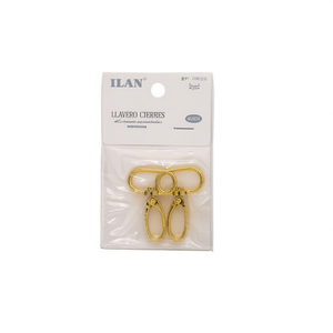 Moschettoni Portachiavi ILAN 45mm Placcati Oro Tipo Gancio 2 Pezzi - Product Image 2