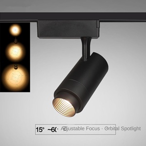 Sistema de luces de pista LED Cob regulable con zoom, foco ajustable lineal comercial de 40W, luz de riel de enfoque de 30W, luz magnética - Product Image 5