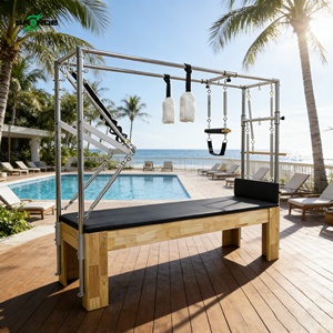 Reformer de Yoga SAERDE, Modelo SED-LB7, Clásico, Comercial, de Madera de Arce, Duradero, 2325x815x365mm - Product Image 1