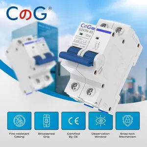 CG AC Miniature Circuit Breaker 2 Pole 6A 10A 16A 20A 25A 32A 40A 50A 63A 120/240V Thermal Magnetic Trip Din Rail Mount Switch