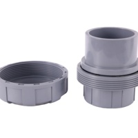 Raccords de tuyauterie CPVC de qualité industrielle, procédé d'extrusion, taille personnalisable, gris, 1/2 po-4 po, application de colle, épaisseur 2 mm, 0,45