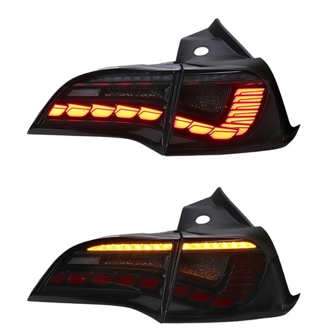 Black PVC LED Tail Light Modification Assembly for Tesla Model X 70D New Energy Exterior Body Kit Accessory 2018- Soft Door