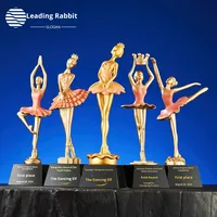 Trophée en résine de danse créative et écologique Danse carrée Yoga Ballet pour enfants Concours de danse latine Cadeaux personnalisés pour salons professionnels