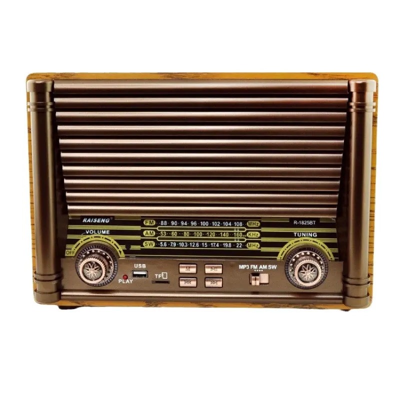 wholesale R-1828Bt Home Durable Wooden Vintage 50'S Retro Portable Anti-Interference Am E Fm 3 Band Radio Speaker Suppliers