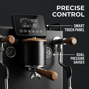 Macchina da Caffè Commerciale con Doppia Caldaia 1L+4L, Pannello di Controllo Touch Screen, 100 Tazze al Giorno, Macchina per Espresso Professionale - Product Image 5