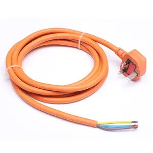TUV UK Plug Power Cable White AC Power Cord Pure Copper Conductor PVC Material Female End Stripped