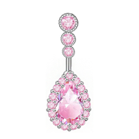 Piercings pour le nombril, bijoux, anneaux en Zircon, goutte, corps, nombril, pour la plage, pour femmes