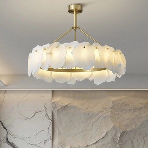 BGST haut de gamme moderne <span class=keywords><strong>cuivre</strong></span> espagne albâtre <span class=keywords><strong>lustre</strong></span> pour Villa <span class=keywords><strong>et</strong></span> salon moderne cristal marbre laiton suspension - Product Image 3