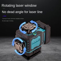 Usine personnalisée 16 lignes 4D vert niveau Laser extérieur lumière forte spécial lumineux infrarouge mur Instrument nivellement en gros